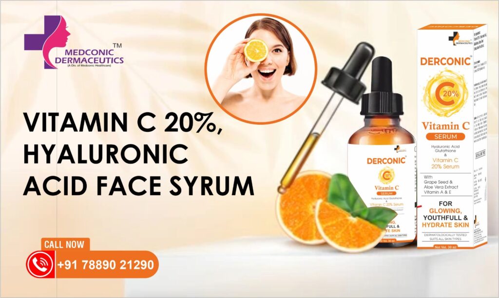 VITAMIN C 20%, HYALURONIC ACID FACE SYRUM 30ml