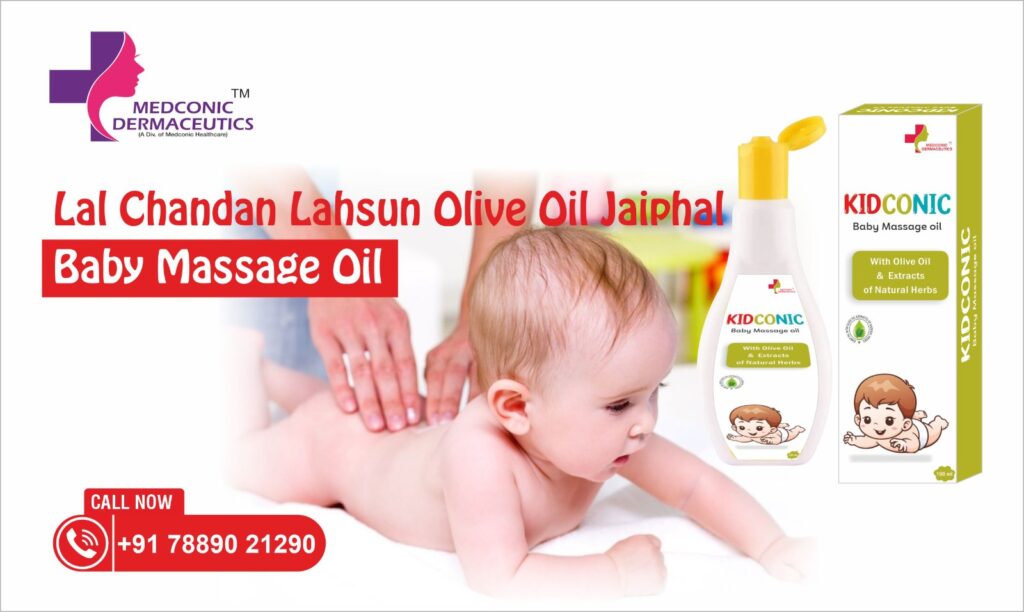 Lal Chandan Lahsun Olive Oil Jaiphal Baby Massage Oil