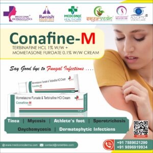 CONAFINE M - Terbinafine HCl 1% W/W + Mometasone Furoate 0.1% W/W CREAM