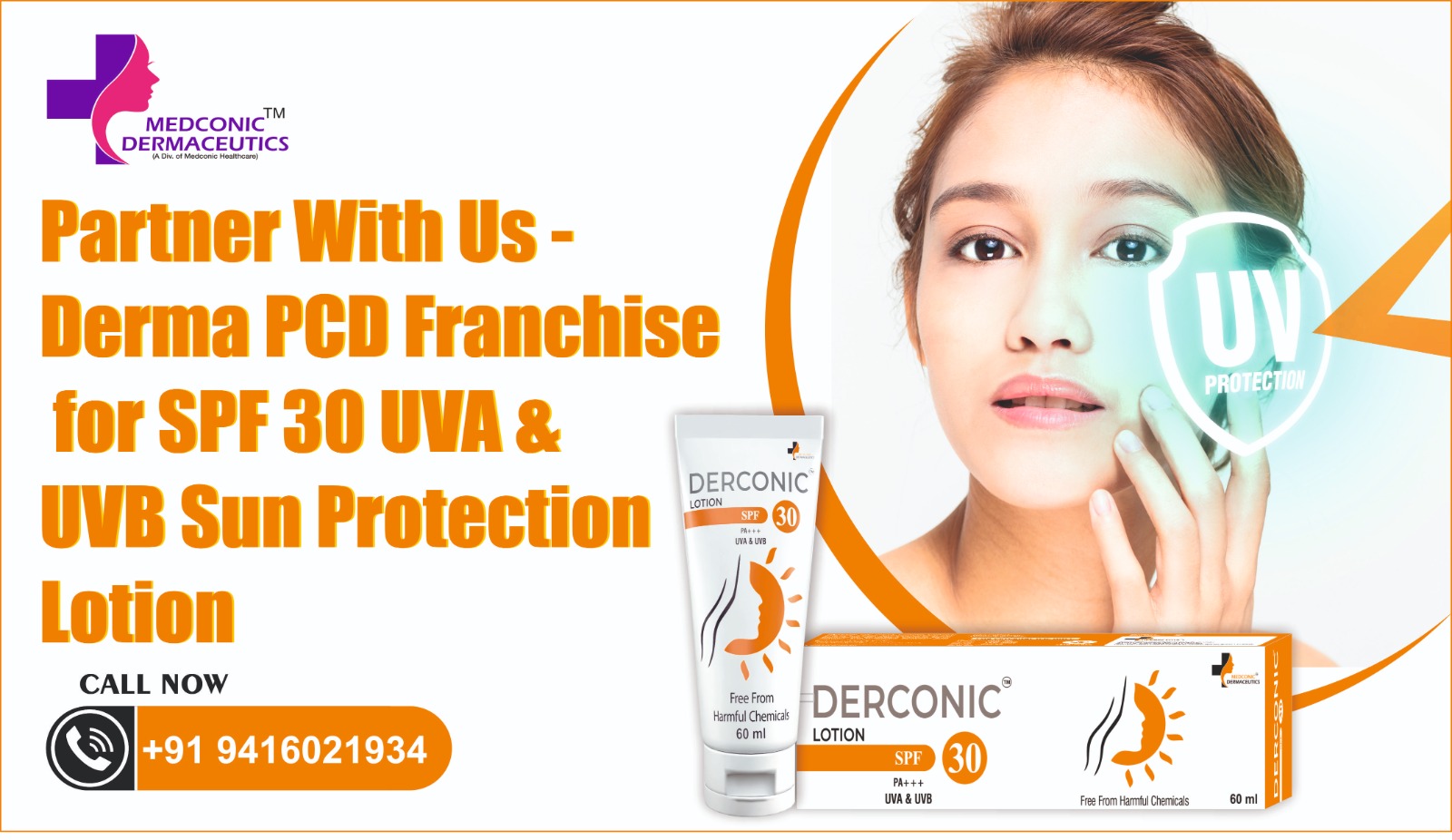 DERCONIC SPF 30 - SPF 30 PA UVA & UVB SUN PROTECTION LOTION