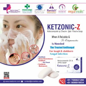 KETZONIC Z - KETOCONAZOLE IP 2% ZPTO 1% ALOEVERA 2% Soap