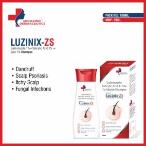 LUZINIX ZS - LULICONAZOLE 1% + SALICYLIC 3% + ZPTO 1% SHAMPOO